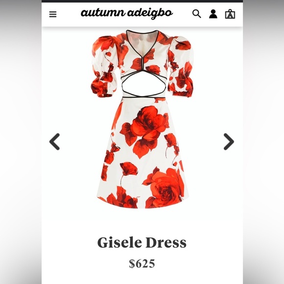 Women’s Autumn Adeigbo red Gisele Dress Dress Sz 8‎ - Picture 14 of 14